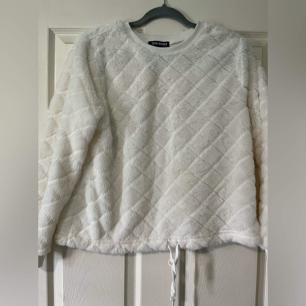 Fluffy White Sweater